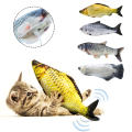 Cat Fish Toy Catnip Interactive Plush Stuffed Fish Toys Kitten Chew Bite Scratch Board Post Teaser Teether Pet Cat Toys Supplies